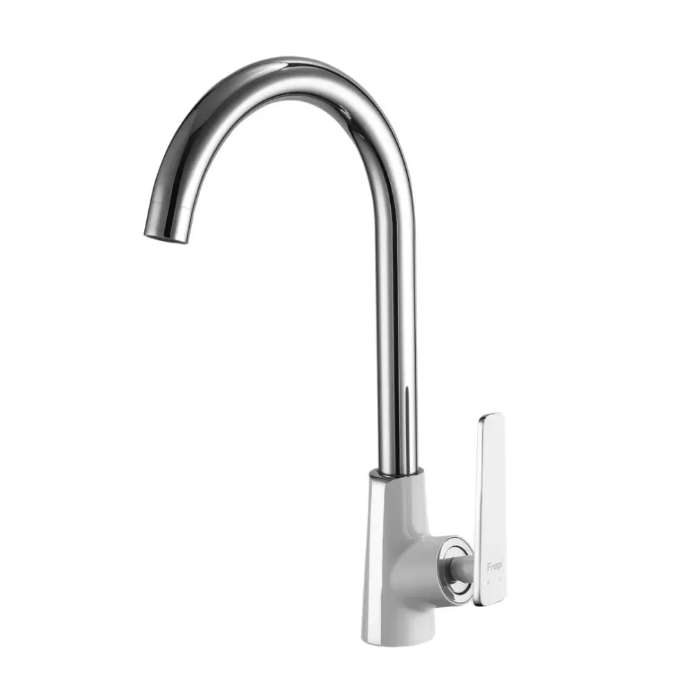 Змішувач для кухні Frap F4058 білий/хром Київ - фото 1