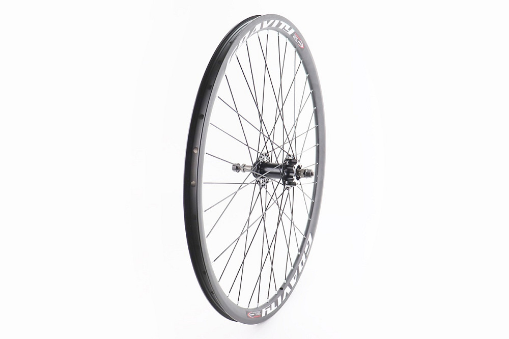 Колесо 27,5" заднє Disk-brake, обід та втулка 14Gx36H алюмінієві, під вільнобіг, кріпл. гайка, "GRAVITY" Київ - фото 2