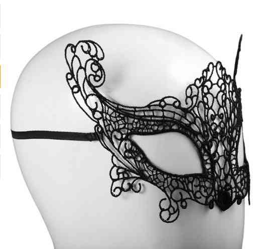 Маска карнавальна ажурна one size чорний Київ