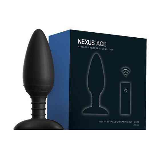 Анальна вібропробка Nexus ACE Large, з пультом ДК, макс. діаметр 5 см Sex Aura Київ