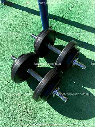 Гантелі набірні 2 по 10 кг з ABS покриттям хром грифи Гантелі, гирі, штанги і диски бітумні Київ