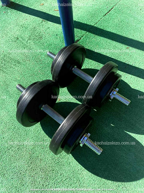 Гантелі набірні 2 по 10 кг з ABS покриттям хром грифи Гантелі, гирі, штанги і диски бітумні Київ - фото 1