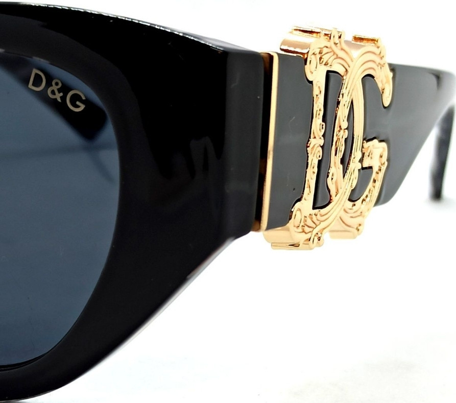 Брендові окуляри жіночі чорні, великі, із золотим лого на дужках. Київ - фото 6