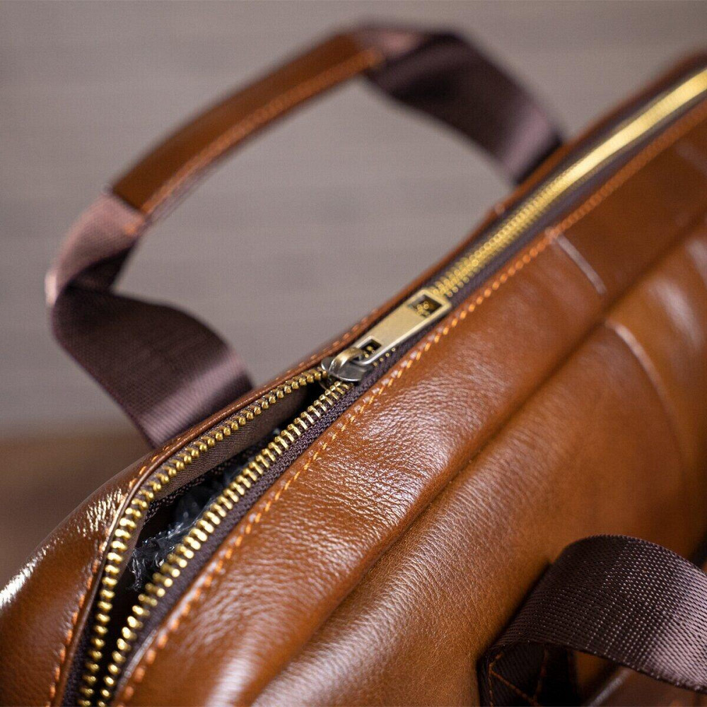 Сумка чоловіча Vintage 14626 шкіряна Коричнева Київ - фото 9