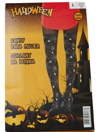 Колготи жіночі павутина з павуками для Хелловіна 50\20den L 46-48 чорний Київ