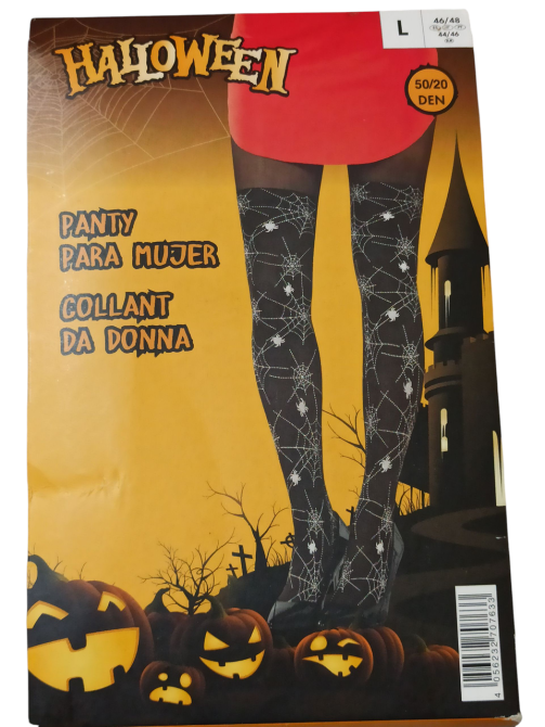Колготи жіночі павутина з павуками для Хелловіна 50\20den L 46-48 чорний Київ - фото 3