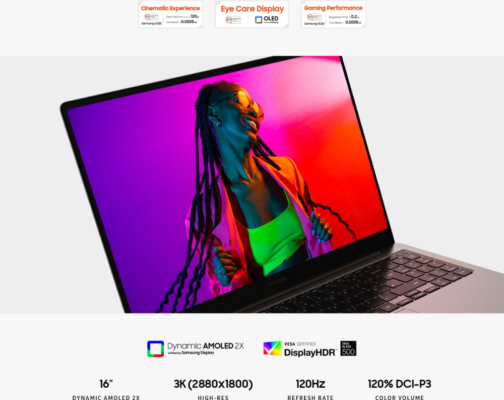 Ноутбук Samsung Galaxy Book3 Ultra NP960XFH-XA1CA 16" 3K Dynamic Amoled 2x 120hz Intel Core i7-13700H 16GB LPDDR5 512GB SSD GeForce RTX 4050 6GB Николаев - изображение 13