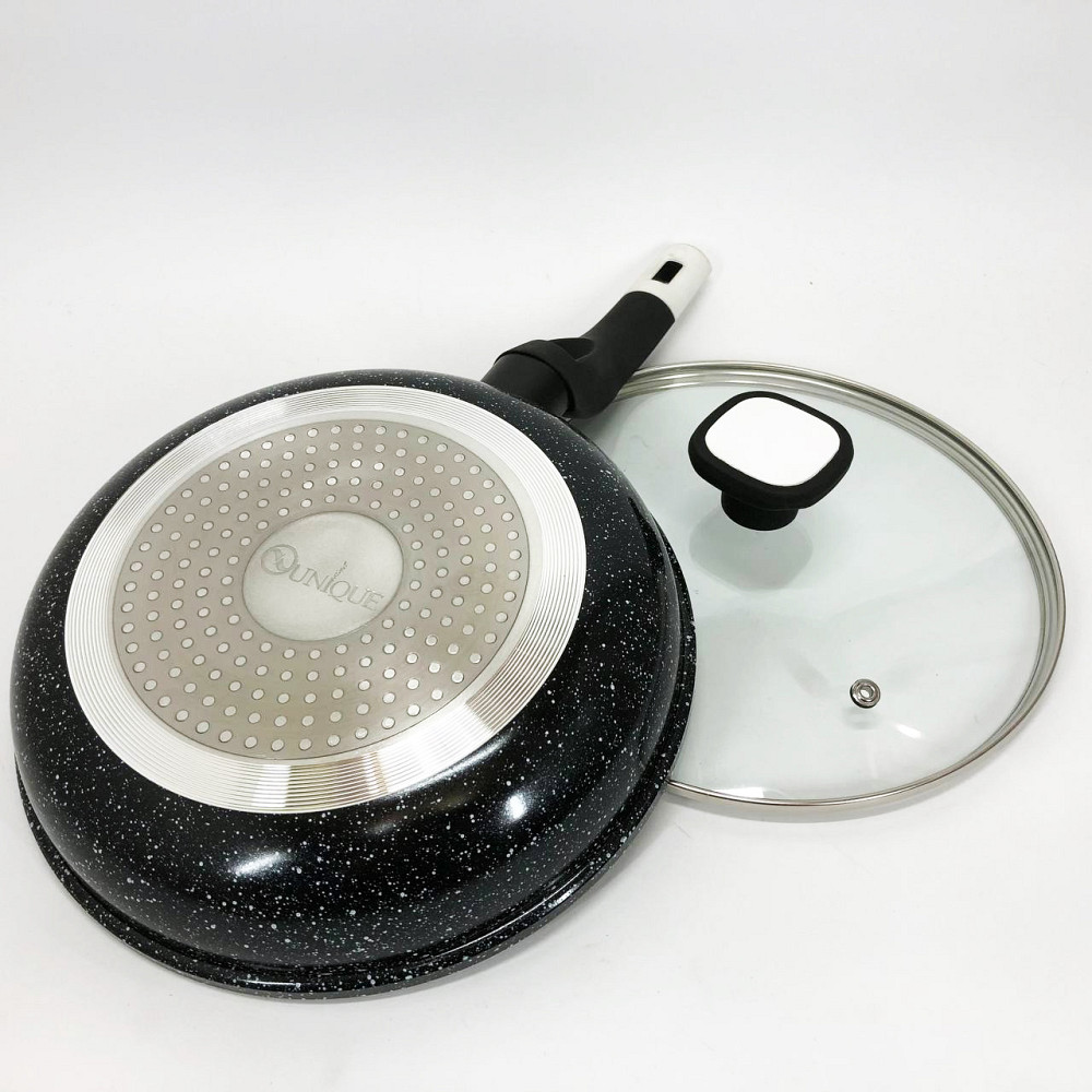 Оригінальна сковорода з антипригарним покриттям UNIQUE UN-5114 22 см, Сковорода зручна на кухню CH-26 Львів - фото 2