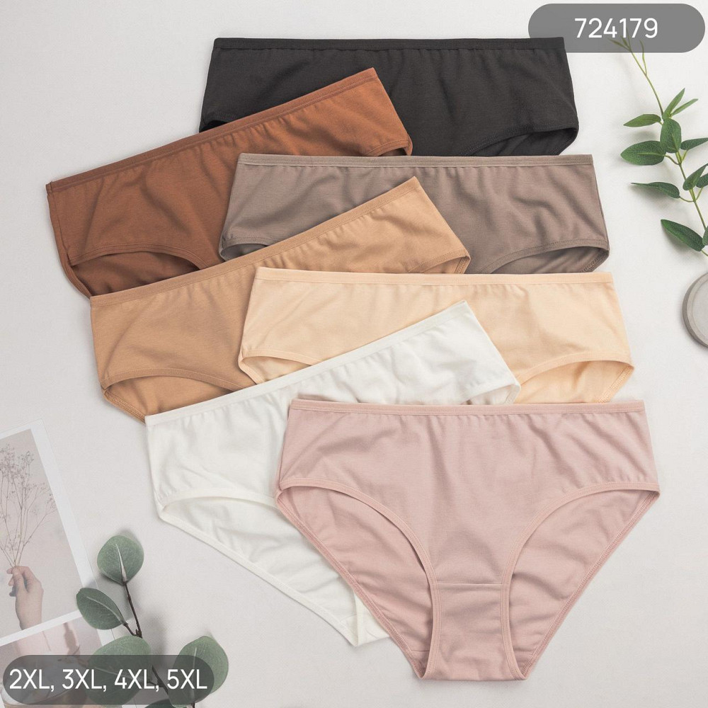 Трусы женские Nicoletta Турция недельки 2XL, 3XL, 4XL, 5XL | 7 шт. Киев - изображение 2