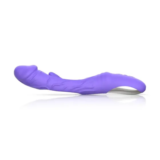 Вибратор точки G с вагинальным отростком Good Vibes Only – Flax Vibrating Dildo with G-Spot Stimulator Львов