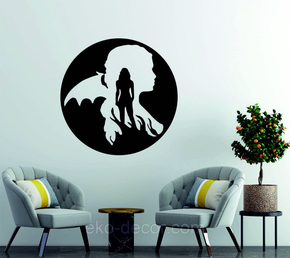 Декоративное настенное Панно «Ангел и Демон», Декор на стену 90*90 см, Черный Киев - изображение 6