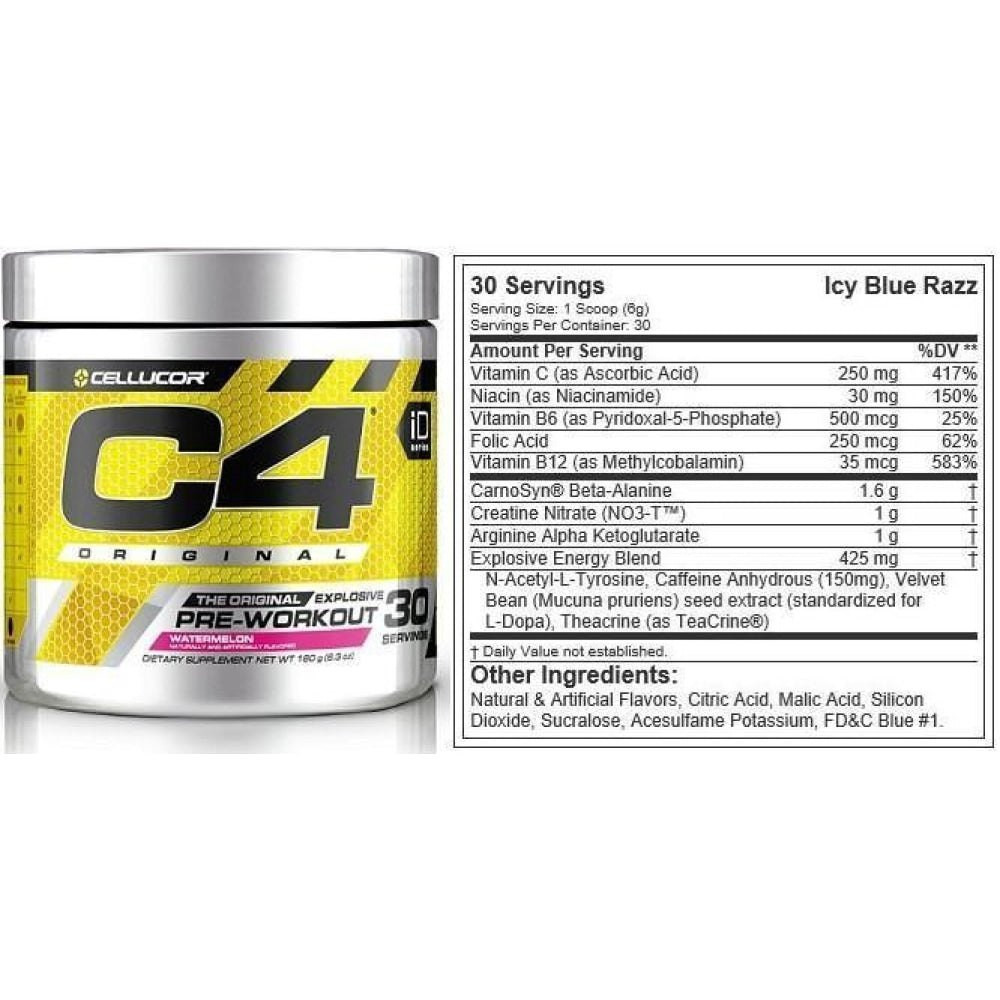 Передтренувальний комплекс Cellucor INT C4 30 serv 190 gram (Watermelon) Луцьк - фото 2