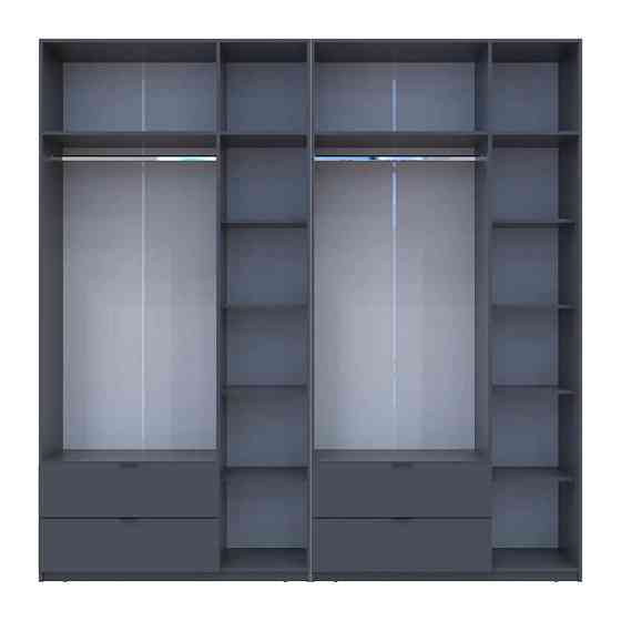 Шафа для одягу Doros Лукас Графіт 3+3 ДСП 240х50х240 DRS-011693 (42005109) Львів