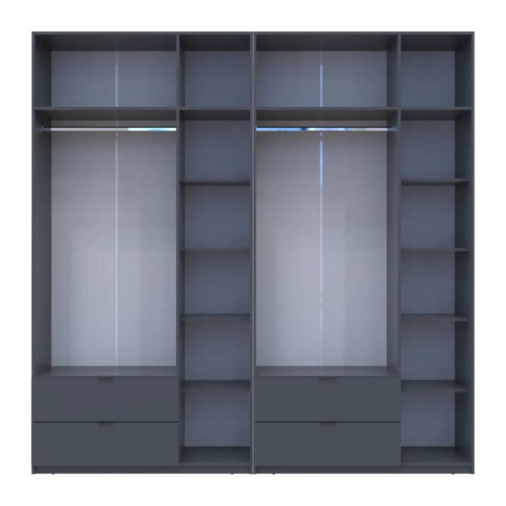 Шафа для одягу Doros Лукас Графіт 3+3 ДСП 240х50х240 DRS-011693 (42005109) Львів - фото 6