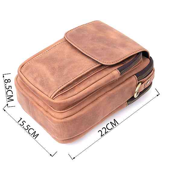 Винтажная сумка для мужчин из натуральной кожи Vintage 22811 Коричневый Киев