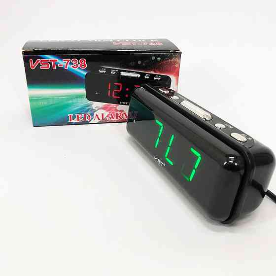 Настольные часы с ярким светодиодным led дисплеем VST-738-4, Настольные цифровые часы OB-591 с подсветкой Киев