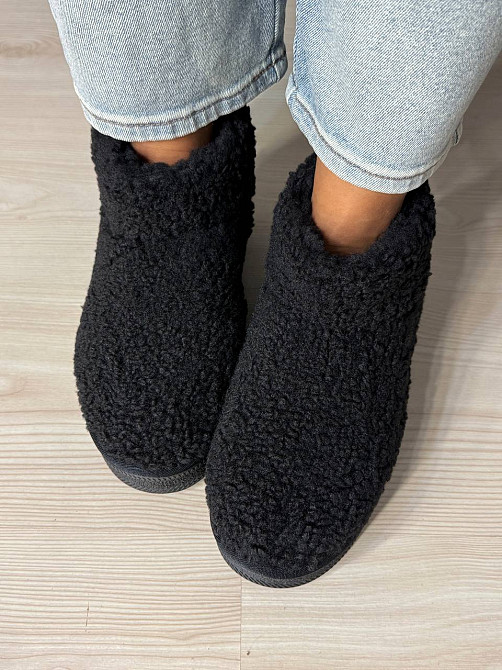 Угги женские Hengji 37-1 с мехом тедди на платформе черные, 38, 24 см Киев - изображение 19