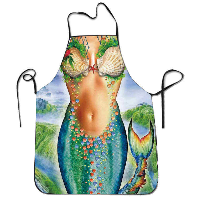 Фартух з приколом Русалочка 80 на 60 см різнобарвний Київ - фото 1