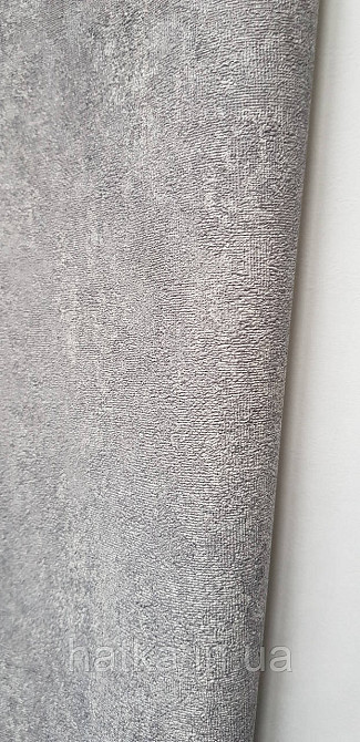 Шпалери вінілові на флізеліні Sintra Adria метрові під штукатурку під бетон темно-сірі Київ - фото 3
