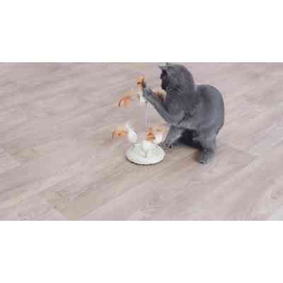 Игрушка для кошек Trixie Мячи с перьями на пружинах 15 x 30 см (4011905407210) Винница