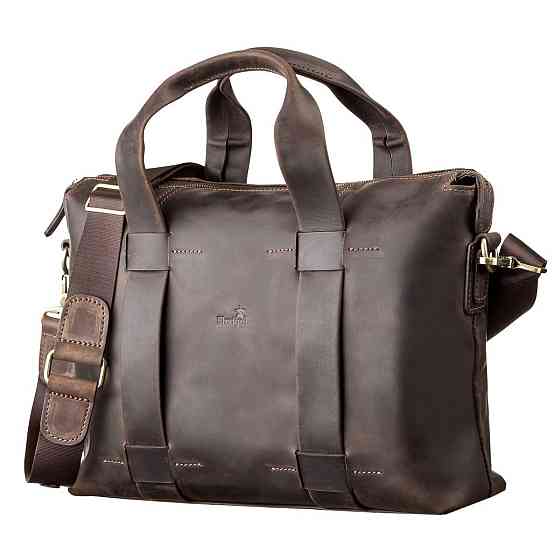 Сумка чоловіча SHVIGEL 11105 шкіряна Коричнева Київ