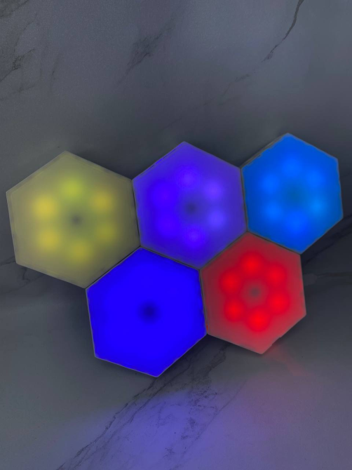 Б/В Модульний сенсорний світильник Hexagon RGB: Креативне геометричне світло для вашого інтер'єру Київ - фото 15