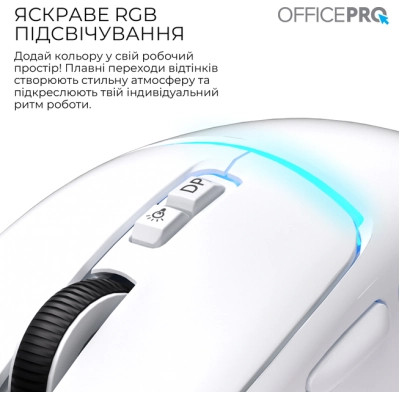 Мишка OfficePro M468W Wireless/Bluetooth White (M468W) Вінниця - фото 3