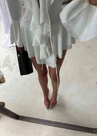 Жіноча стильна мінісукня-комбез мікродайвінг Біла, 46/48 Одеса