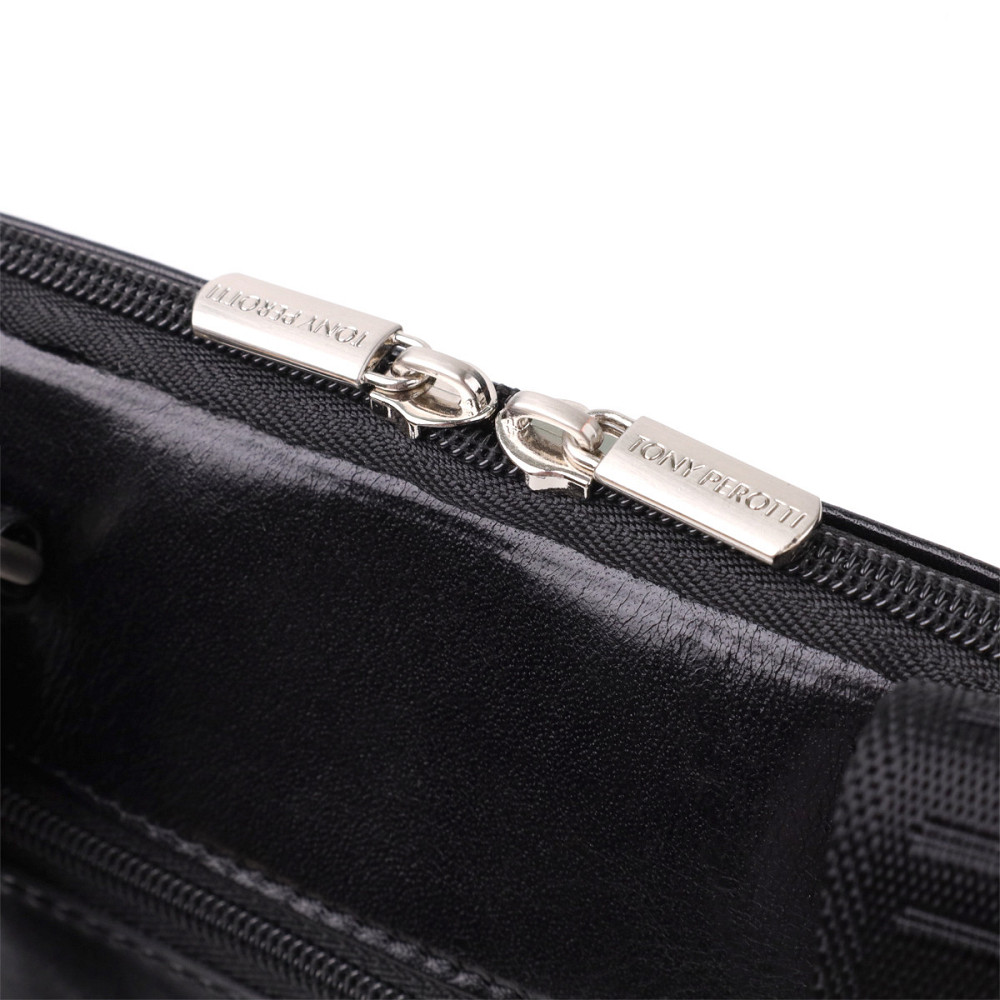 Цікава чоловіча сумка через плече з гладкої натуральної шкіри Tony Perotti 20855_1 (9137-20 nero) Чорний Київ - фото 5