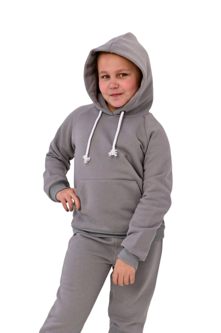 Теплий спортивний костюм із начосом Сірий 146 Харків - фото 4