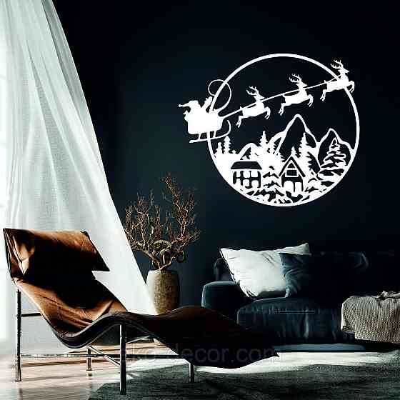 Декоративное настенное Панно «Новый год», Декор на стену 90*76 см, Белый Киев