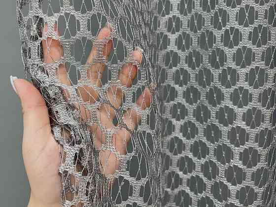 Кухонна арка VR-Textil № 000к сітка з макраме сірий з білим 270х155 см (51-273) Київ