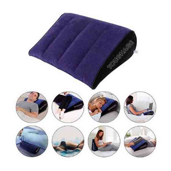 Надувная многофункциональная подушка для секса треугольник «Toughage» - Синий Винница