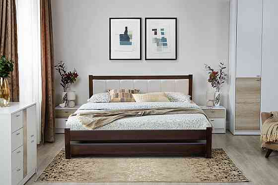 Ліжко Еріка1800*2000 горіх темний Аляска 01 беж Київ