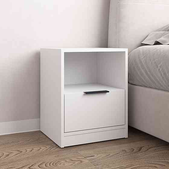 Тумба прикроватная VAYS M-31 Белый, с ящиком и полкой, ЛДСП, 40х35х50 см – для спальни Львов