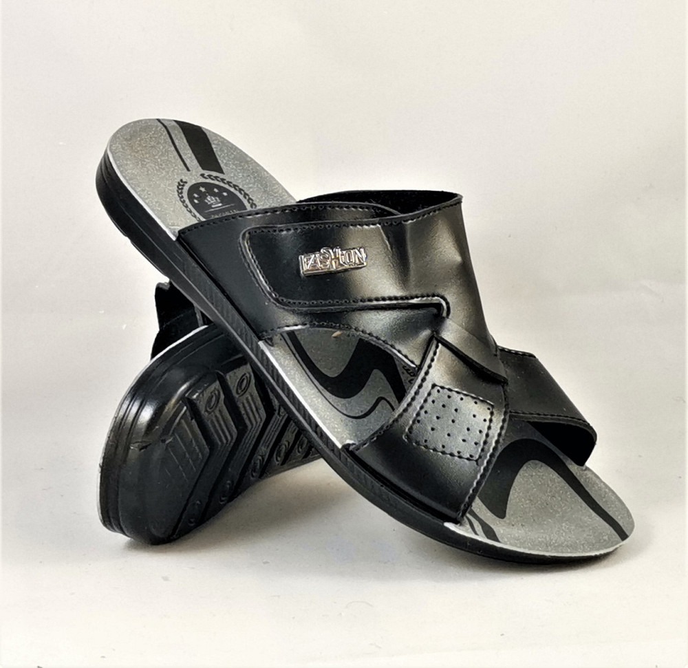 Мужские Шлёпанцы Тапочки Сланцы Чёрные Кожаные (размеры: 42) Днепр - изображение 4