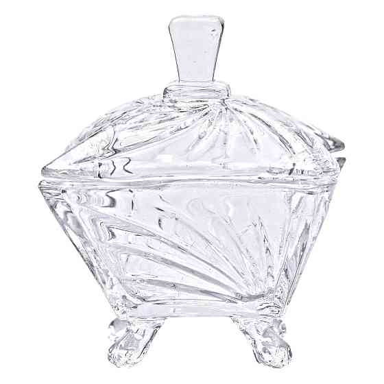 Стеклянная сахарница с крышкой 7.5 см Киев