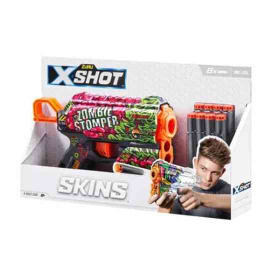 Швидкострільний бластер X-Shot Skins Flux Zombie Stomper 8 патронів (36516A) Харків