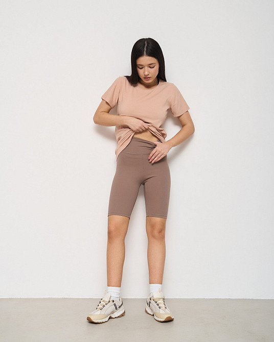 Велосипедки женские в рубчик Nicoletta 10075 XXL, Бежевый Киев - изображение 6