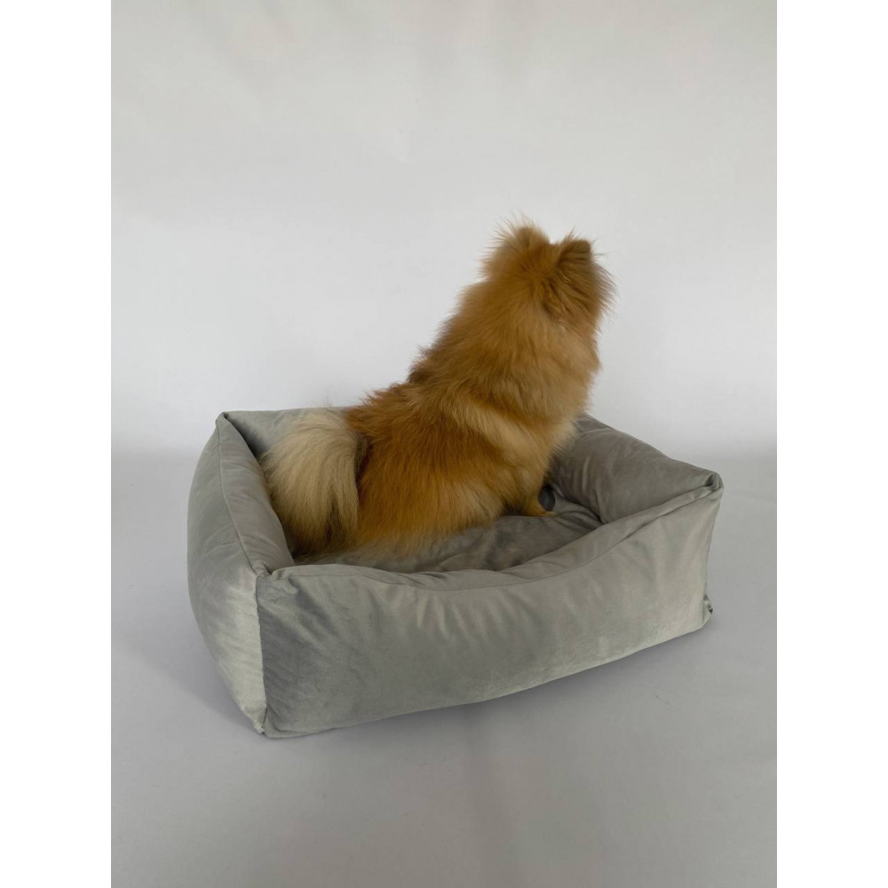Лежанка для домашніх тварин собак та кішок велюр Incor Сірий 10041 Киев - изображение 3