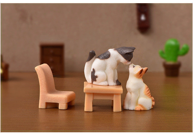 Декоративная фигурка Котик с книгой для флорариума, моссарриума, мини-сада, кашпо, песочного стола Одесса - изображение 3