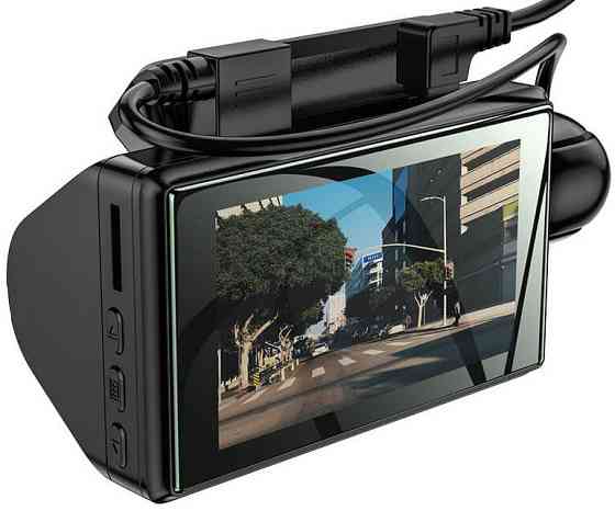 Відеореєстратор HOCO Di07 з двома камерами HD, чорний Вінниця