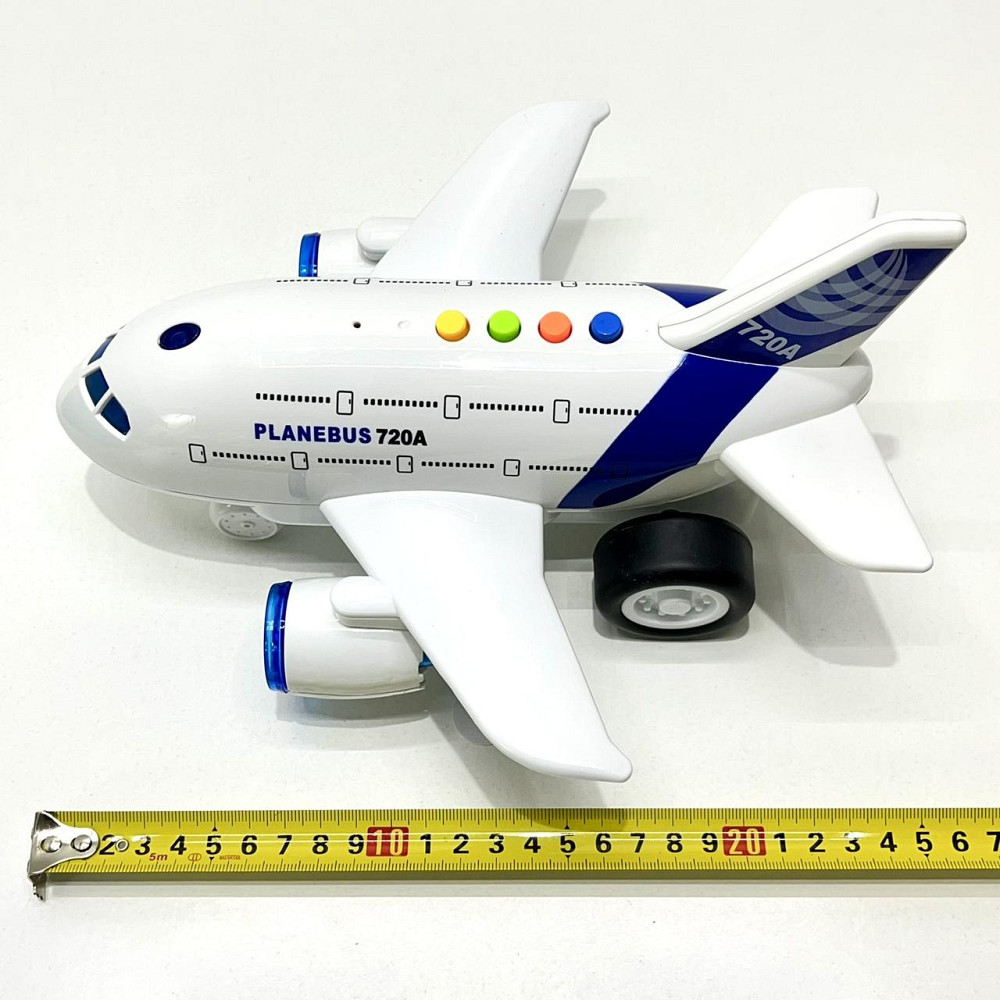 Літак інерційний з музикою підсвічуванням масштаб 1:160 Білий (WY720A/B) Чернігів - фото 4