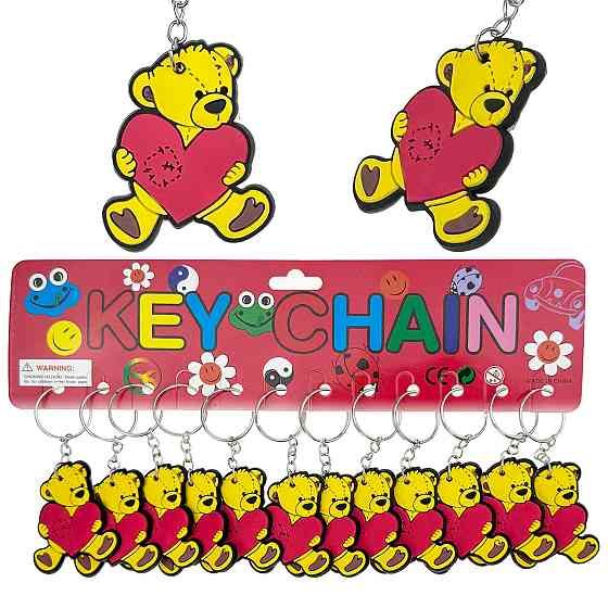 Брелоки для ключів Ведмедик із серцем 12 шт. Київ
