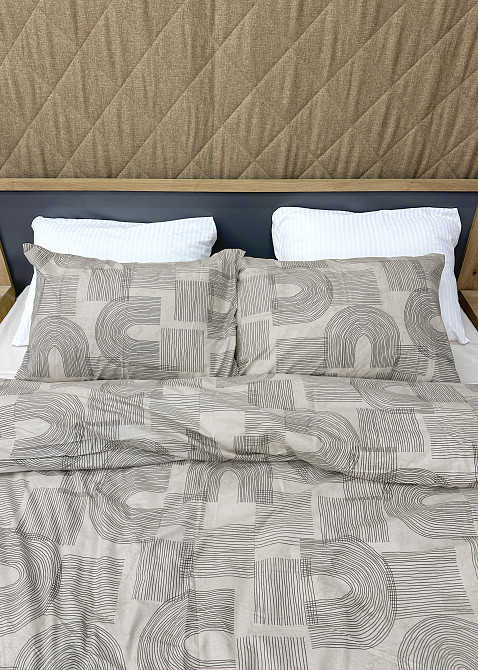 Комплект постельного белья Поплин, Decorator Cotton Lux Collection Branch Двуспальный 180х215 Бежевый (88-129) Киев - изображение 7