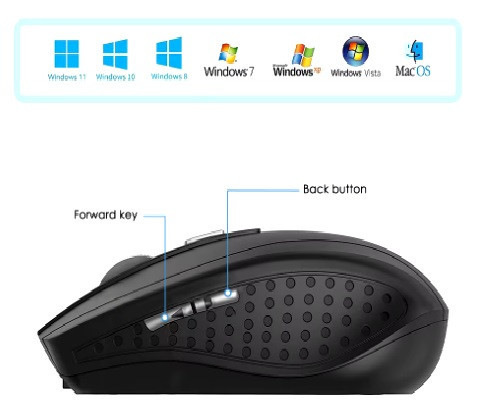 Беспроводная мышка Silent Mouse 2.4G черная Запорожье - изображение 2