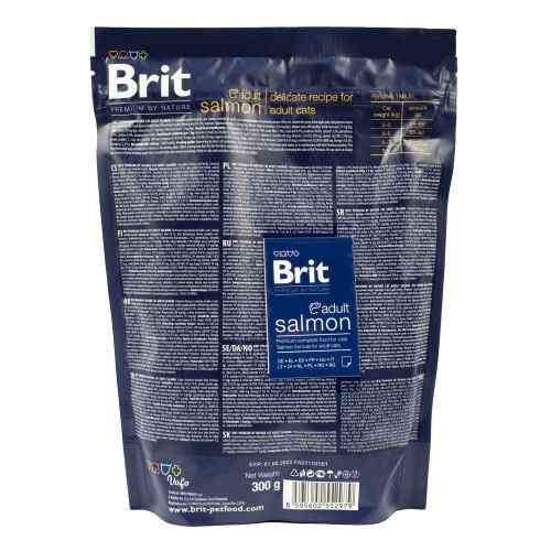 Корм сухий Brit Premium Cat by Nature Adult Salmon для дорослих котів з лососем 300 г Київ