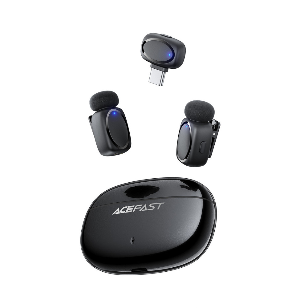 Беспроводная микрофонная система ACEFAST R2 dual-mic (Type-C) Black Одесса - изображение 6