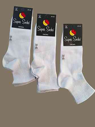 Набір чоловічих спортивних шкарпеток (6 шт.) середні за висотою білого кольору Super Socks MS6 Київ