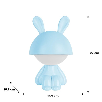 Нічник Kite Світильник LED з акумулятором Cute Bunny, блакитний (K25-316-1-3) Вінниця - фото 6